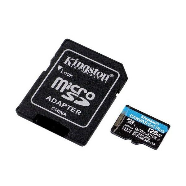 Secure Digital карты: Карта памяти Kingston 128Gb microSDXC A2 V30 UHS-I U3 + microSD-->SD Adapter [SDCG3/128GB] фотографии