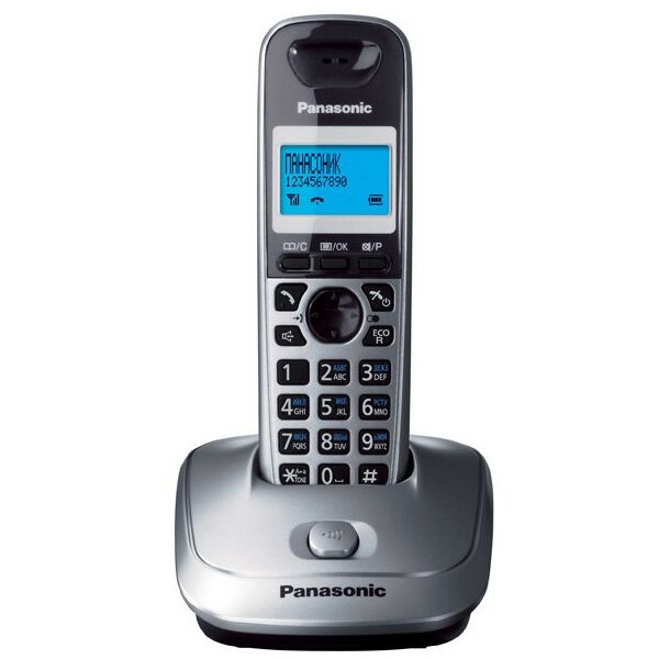 Радиотелефоны DECT: Радиотелефон Panasonic KX-TG2511RUM АОН, спикерфон, 18/170ч, т/книга 50 номеров, монохром фотографии