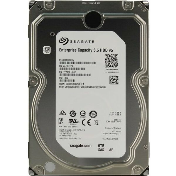 Жесткие диски: Жесткий диск Seagate 6 Tb Enterprise Capacity SAS 12Gb/s 3.5" 7200rpm 256Mb [ST6000NM0095] фотографии