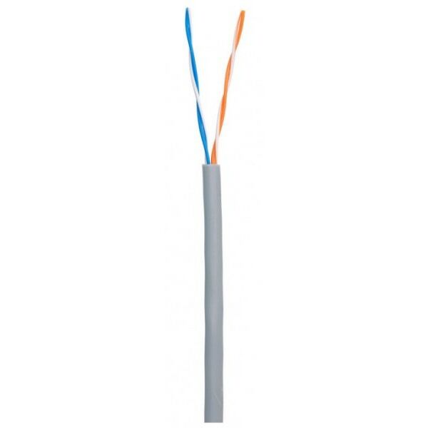 Кабель и разъемы: Кабель Netlan EC-UU002-5-PVC-GY-5 U/UTP 2 пары, Кат.5, внутренний, PVC, одножильный, 100МГц, серый, 500м фотографии