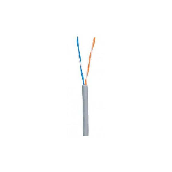 Кабель и разъемы: Кабель Netlan EC-UU002-5-PVC-GY U/UTP 2 пары, Кат.5, внутренний, PVC, одножильный, 100МГц, серый, 305м фотографии
