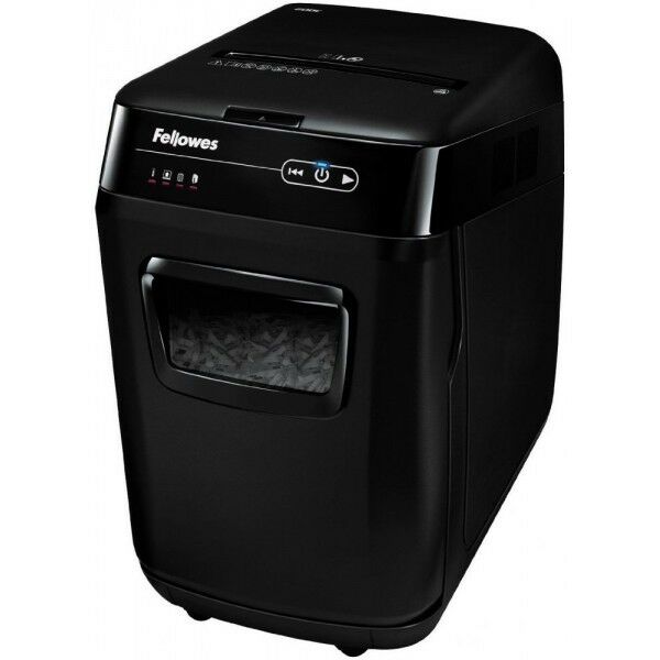 Купить Шредер Fellowes AutoMax™ 200C 200 листов, 32 литр, 4х38 мм (класс 4), автореверс, скобы/скрепки/карты/CD [FS-46536] в компании Зеон