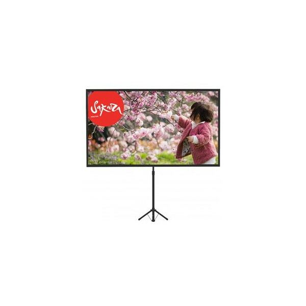 Экраны для проекторов: Экран Sakura TriScreen 4:3 SCPST-240x180 240x180см напольный рулонный белый 118" фотографии