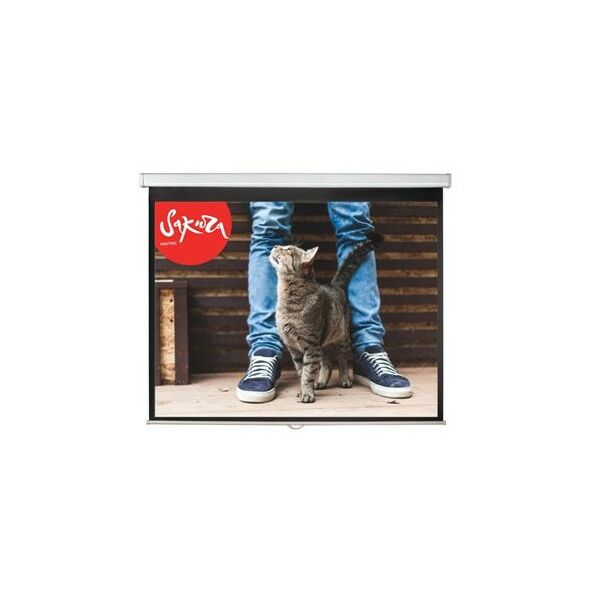 Экраны для проекторов: Экран Sakura Wallscreen 1:1 SCPSW-183x183 183x183 см, настенно-потолочный рулонный белый, 102" фотографии