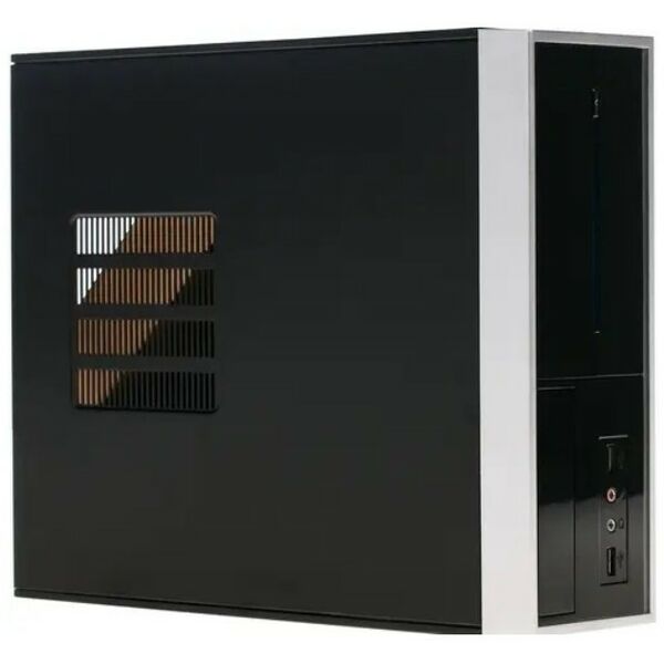 Корпуса компьютерные: Корпус Foxline RS-338L+FX-250T Desktop mITX 250W, 2xUSB, Black/Light Silver фотографии