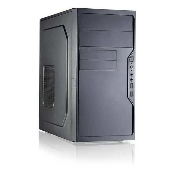 Корпуса компьютерные: Корпус с блоком питания Foxline FL-733-FZ500R 500Вт, 1xPCIe(6+2pin), w/2xUSB2.0, w/pwr cord, w/o FAN, черный фотографии