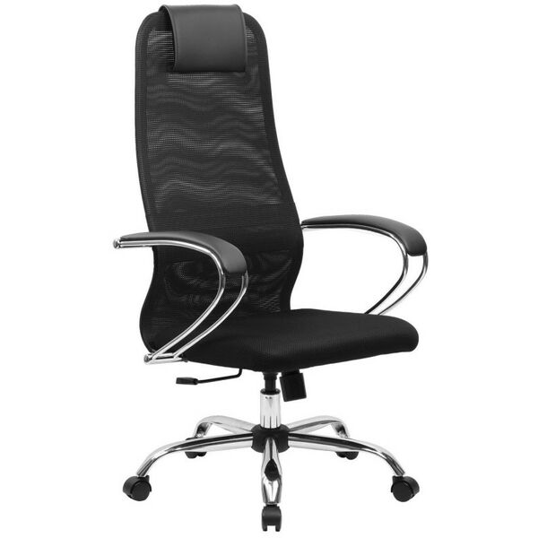 Стулья и кресла: Кресло Brabix PREMIUM Ultimate EX-800 хром, плотная двойная сетка Х2, черное [532911] фотографии