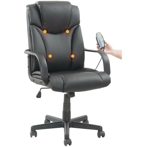 Стулья и кресла: Кресло офисное Brabix Relax MS-001 4 массажных модуля, экокожа, черное [532519] фотографии