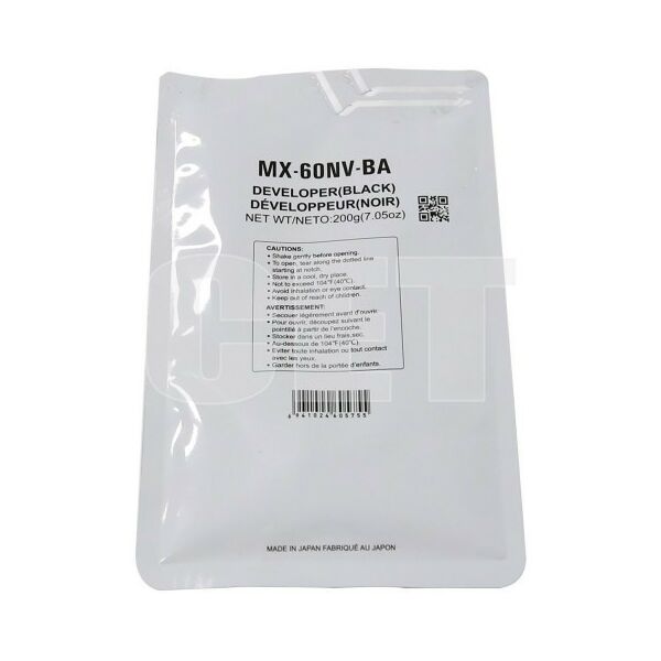 Для Sharp:  Девелопер MX-60NVBA для SHARP MX-3050N/4050N/5070N/C3081R/C5081D Black, 200г, 500000 стр. [CET171009] фотографии